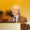 Tổng Bí thư Nguyễn Phú Trọng phát biểu chỉ đạo Hội nghị. (Ảnh: Trí Dũng​/TTXVN)