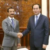 Chủ tịch nước Trần Đại Quang tiếp ông Sultan Ahmed bin Sulayem, Chủ tịch Tập đoàn DP World của Các Tiểu vương quốc Arab Thống nhất (UAE) đang thăm và làm việc tại Việt Nam. (Ảnh: Nhan Sáng/TTXVN)