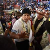 Tổng thống Evo Morales tại cuộc mít tinh ở Montero, Bolivia ngày 15/12. (Nguồn: EPA/TTXVN)