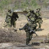 Binh sỹ Estonia tham gia cuộc tập trận của NATO. (Nguồn: THX/TTXVN)