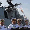 Tàu khu trục chống ngầm Admiral Tributs của Nga cập cảng Manila, Philippines ngày 3/1/2017. (Nguồn: EPA/TTXVN)