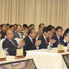 Thủ tướng Nguyễn Xuân Phúc và các đại biểu dự hội nghị. (Ảnh:Thống Nhất/TTXVN)