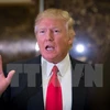 Tổng thống đắc cử Mỹ Donald Trump phát biểu với báo giới tại New York ngày 13/1. (Nguồn: AFP/TTXVN)