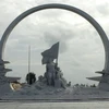Tượng đài Khu tưởng niệm chiến sỹ Gạc Ma. (Ảnh: Nguyên Lý/TTXVN)