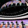 Các ứng cử viên tại cuộc tranh luận trực tiếp trên truyền hình ở Paris ngày 12/1. (Nguồn: AFP/TTXVN)