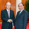 Thủ tướng Nguyễn Xuân Phúc tiếp ông Akio Mimura, Chủ tịch Phòng Thương mại và Công nghiệp Nhật Bản (JCCI). (Ảnh:Thống Nhất/TTXVN)