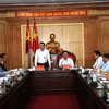 Thứ trưởng Bộ Ngoại giao Lê Hoài Trung phát biểu tại buổi làm việc với lãnh đạo chủ chốt tỉnh Hà Giang. (Ảnh: Minh Tâm/TTXVN.)