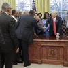 Tổng thống Mỹ Donald Trump đã ký sắc lệnh hành chính thúc đẩy các chương trình hỗ trợ hệ thống trường đại học dành cho người da màu (HBCU). (Nguồn: AP)