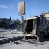 Hiện trường một vụ đánh bom ở thị trấn gần Al-bab. (Nguồn: AFP)