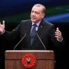 Tổng thống Thổ Nhĩ Kỳ Recep Tayyip Erdogan trong bài phát biểu tại Ankara ngày 27/1. (Nguồn: AFP/TTXVN)