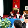 Chủ tịch Quốc hội Nguyễn Thị Kim Ngân phát biểu tại buổi làm việc với lãnh đạo chủ chốt huyện Nậm Nhùn. (Ảnh: Trọng Đức/TTXVN)