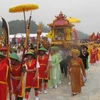 Nghi thức rước kiệu tại Lễ hội Tây Thiên 2016. (Ảnh: Nguyễn Trọng Lịch/TTXVN)