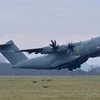 Máy bay Airbus A400M cất cánh từ căn cứ không quân Bundeswehr ở Jagel, miền bắc nước Đức ngày 10/12/2015. (Nguồn: AFP/TTXVN)