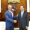 Chủ tịch nước Trần Đại Quang tiếp Ngài Ted Osius, Đại sứ Hoa Kỳ tại Việt Nam. (Ảnh: Nhan Sáng/TTXVN)