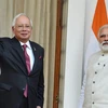 Thủ tướng Ấn Độ Narendra Modi và người đồng cấp Malaysia Najib Abdul Razak trước cuộc gặp. (Nguồn: PTI Photo)