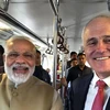 Thủ tướng Ấn Độ Narendra Modi và người đồng cấp Australia Malcolm Turnbull. (Nguồn: Twitter)