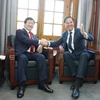 Thủ tướng Hà Lan Mark Rutte tiếp Phó Thủ tướng Trịnh Đình Dũng tại Văn phòng Thủ tướng. (Ảnh: Phạm Văn Thắng/TTXVN)