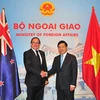 Phó Thủ tướng, Bộ trưởng Ngoại giao Phạm Bình Minh đón và hội đàm với Bộ trưởng Ngoại giao New Zealand Murray McCully sang thăm chính thức Việt Nam. (Ảnh: Nguyễn Khang/TTXVN)