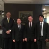 Từ trái qua phải: Chánh án Tòa án phúc thẩm New Zealand Stephan Kos, Thứ trưởng Bô Tư pháp Lê Tiến Châu, Tổng Chướng Lý Christopher Finlayson và Đại sứ Nguyễn Việt Dũng. (Ảnh do Đại sứ quán Việt Nam tại New Zealand cung cấp) 