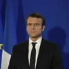 Tổng thống đắc cử Pháp Emmanuel Macron phát biểu sau khi kết quả bầu cử vòng 2 được công bố ở Paris ngày 7/5. (Nguồn: EPA/TTXVN)
