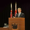 Thủ tướng New Zealand Bill English phát biểu trong cuộc họp báo ở Wellington ngày 24/1. (Nguồn: THX/TTXVN)