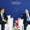 Thủ tướng Nguyễn Xuân Phúc tiếp Giám đốc khu vực Ngân hàng HSBC Dorren Steidle. (Ảnh: Thống Nhất/TTXVN)