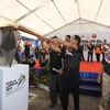 Bộ trưởng Thanh niên và Thể thao Malaysia Khairy Jamaluddin khởi động cuộc chạy rước đuốc tại Malaysia. (Nguồn: New Straits Times)