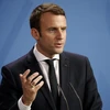 Tân Tổng thống Emmanuel Macron tại cuộc họp báo ở Berlin nhân chuyến thăm Đức ngày 15/5. (Nguồn: EPA/TTXVN)