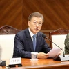 Tổng thống Hàn Quốc Moon Jae-in tiếp tục chỉ trích Triều Tiên sau vụ phóng tên lửa đạn đạo mới nhất của nước này hôm 14/5. (Nguồn: Yonhap/TTXVN)