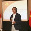 Chủ tịch Hội người Việt Nam tại Nhật Bản Trần Ngọc Phúc phát biểu tại Đại hội. (Ảnh: Thành Hữu/Vietnam+)