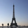 Tháp Eiffel ở Paris, Pháp ngày 10/5. (Nguồn: AFP/TTXVN)