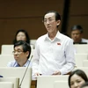 Đại biểu Quốc hội Thành phố Hồ Chí Minh Trần Hoàng Ngân phát biểu ý kiến. (Ảnh: Văn Điệp/TTXVN)