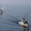 Tàu hải quân Iran tham gia cuộc diễn tập quân sự Valayat-90 tại eo biển Hormuz. (Nguồn: Sputnik/TTXVN)