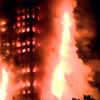 Cận cảnh tòa nhà chìm trong ngọn lửa. (Nguồn: BBC)