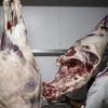Thịt bò được bày bán tại một cửa hàng ở Sao Paulo, Brazil. (Nguồn: AFP/TTXVN)