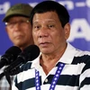 Tổng thống Philippines Rodrigo Duterte trong chuyến thăm sư đoàn số 4 quân đội Philippines ở thành phố miền nam Butuan ngày 18/5. (Nguồn: EPA/ TTXVN)