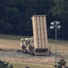 Hệ thống phòng thủ tên lửa tầm cao giai đoạn cuối (THAAD) của Mỹ được triển khai tại Seongju, Hàn Quốc ngày 30/5. (Nguồn: EPA/TTXVN)