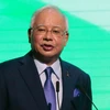 Thủ tướng Malaysia Najib Razak tại một diễn đàn bên lề Hội nghị thượng đỉnh ASEAN lần thứ 30 tại Manila ngày 28/4. (Nguồn: EPA/TTXVN)