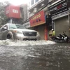Nhiều tuyến phố Hà Nội bị ngập sâu. (Nguồn: Sơn Bách/Vietnam+)