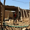 Cảnh đổ nát sau các cuộc không kích tại tỉnh Helmand, Afghanistan ngày 10/6. (Nguồn: EPA/TTXVN)
