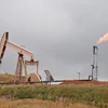 Hệ thống khai thác dầu mỏ gần Williston, North Dakota, Mỹ ngày 6/9/2016. (Nguồn: AFP/TTXVN)