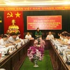 Ban Chỉ đạo phòng, chống tham nhũng Trung ương làm việc tại Hà Giang. (Ảnh: Minh Tâm/TTXVN)