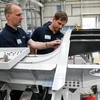  Bên trong một nhà máy sản xuất linh kiện máy bay của Airbus tại Varel, Đức ngày 8/6. (Nguồn: EPA/TTXVN)