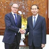 Chủ tịch nước Trần Đại Quang tiếp Ngài Thomas Loidl, Đại sứ Đặc mệnh toàn quyền Cộng hòa Áo tại Việt Nam đến chào từ biệt. (Ảnh: Nhan Sáng/TTXVN)