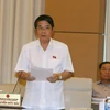 Chủ nhiệm Ủy ban Tài chính-Ngân sách của Quốc hội Nguyễn Đức Hải phát biểu. (Ảnh: Nguyễn Dân/TTXVN)
