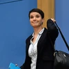 Đồng Chủ tịch đảng Sự lựa chọn vì nước Đức (AfD) Frauke Petry rời khỏi cuộc họp báo của đảng AfD tại Berlin ngày 25/9. (Nguồn: AFP/TTXVN)