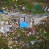 Cảnh hư hại sau bão Maria ở Catano, Puerto Rico ngày 21/9. (Nguồn: AFP/TTXVN)
