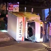 Chiếc xe tải bị nghi thực hiện vụ tấn công ở Edmonton ngày 1/10. (Nguồn: AFP/ TTXVN)