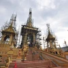 Khu vực sẽ diễn ra lễ hỏa táng thi hài cố Quốc vương Bhumibol Adulyadej tại thủ đô Bangkok ngày 2/10. (Nguồn: THX/TTXVN)