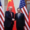 Thủ tướng Trung Quốc Lý Khắc Cường hội kiến Tổng thống Mỹ Donald Trump. (Nguồn: Xinhua)
